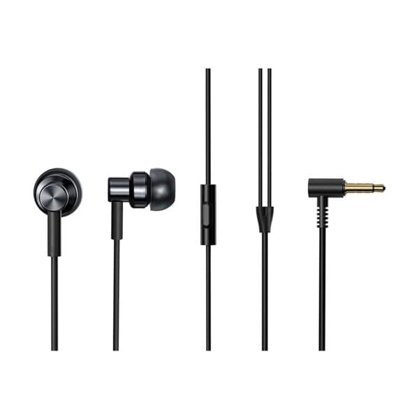 Redmi Earphones Hi-Res Audio Certified, 10 mm Driver, Aluminium Ally Sound Chamber, in-Built HD Mic, 1.25 m Y-Shaped Cable with 90˚ 3.5 mm Audio Jack (Black) - 1