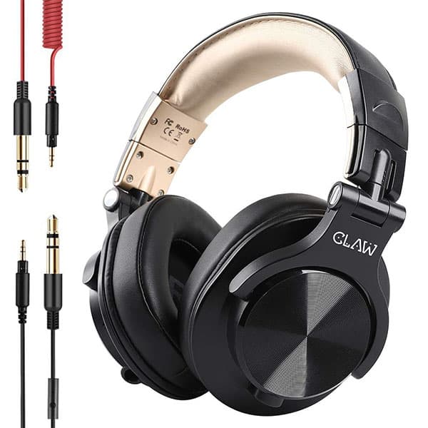 CLAW SM50 Professional Studio Monitoring DJ Headphones Black Gold - 1