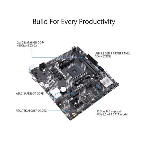 Asus Prime A520M-K AMD Motherboard - 1