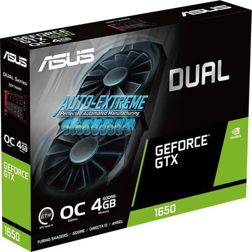 ASUS GeForce GTX 1650 Dual V2 OC Edition Graphics Card - 1