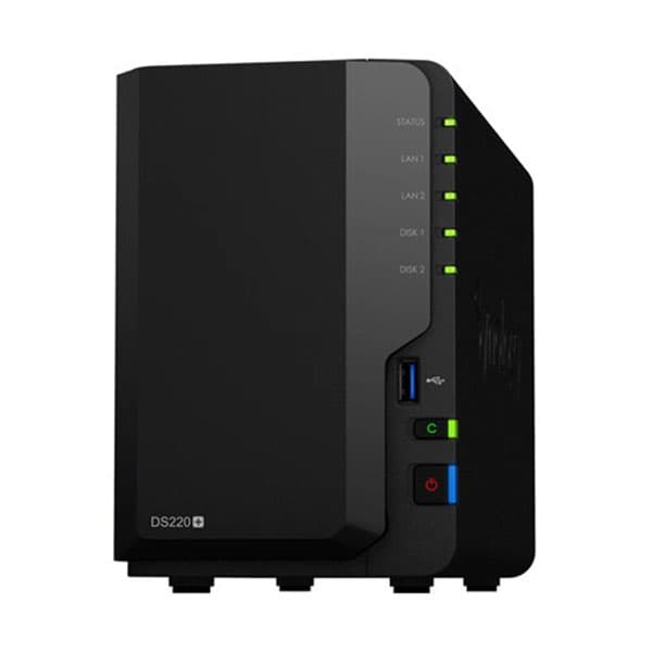 Synology DiskStation DS220+ 2-Bay NAS Enclosure (Black) - 1