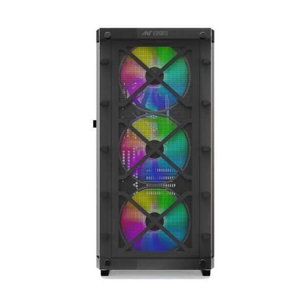 Ant Esports ICE-5000 RGB (E-ATX) Cabinet (Black) - 3