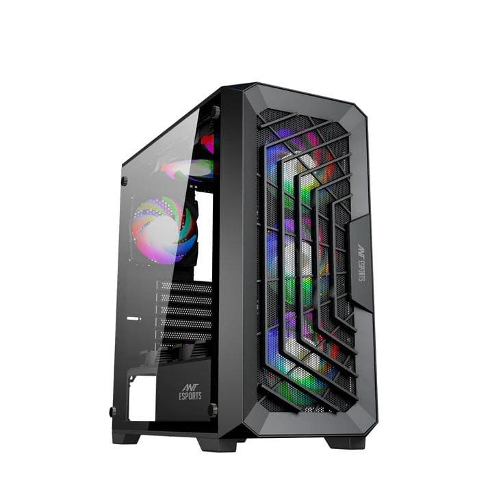 Ant Esports SX5 Mid-Tower Gaming Cabinet Black - 1