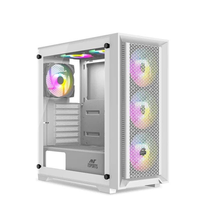 Ant Esports SX7 Mid-Tower Gaming Cabinet White - 1