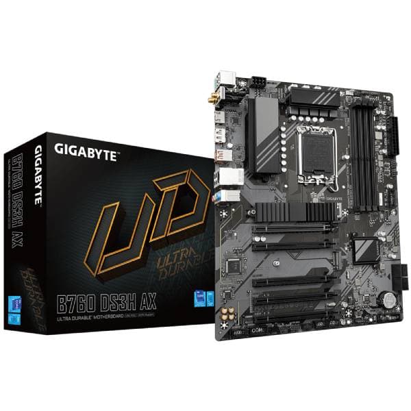 Gigabyte B760 DS3H AX DDR5 Intel LGA 1700 ATX Motherboard Supports Intel 12th, 13th & 14th Gen Processors - 1