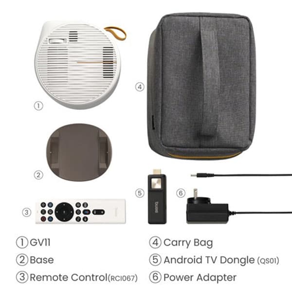 BENQ GV11 DLP Portable Wireless Projector - White - 7