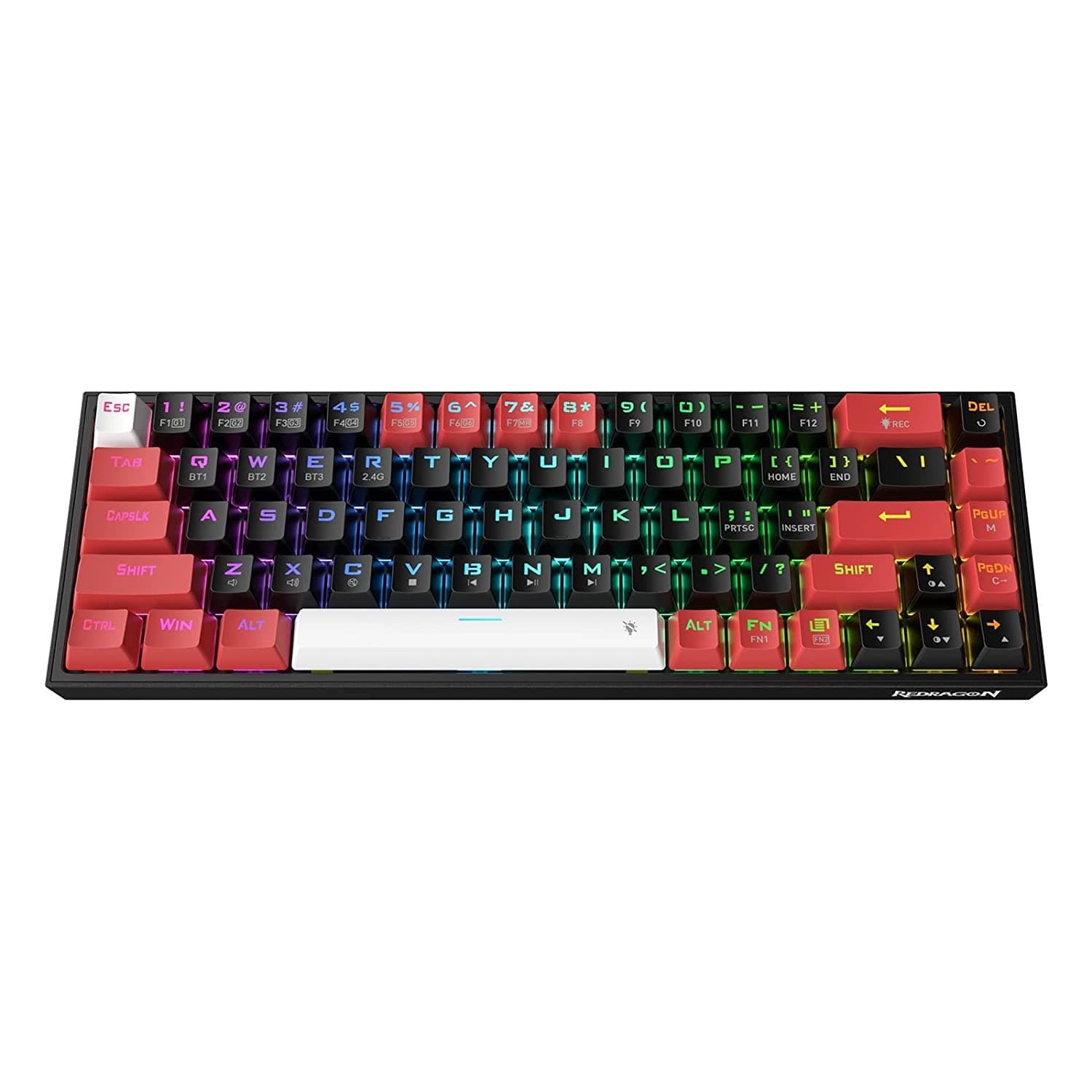 CASTOR K631 PRO - 65% BLUETOOTH + 2.4GHZ WIRELESS + WIRED RGB MECHANICAL KEYBOARD (RED SWITCH) - 1