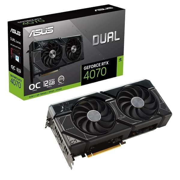 Asus Dual RTX 4070 OC Edition 12GB GDDR6X Graphics Card - 1