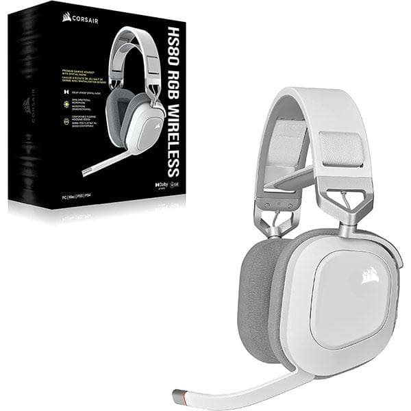 CORSAIR HS80 RGB Wireless Gaming Headset (White) - 4
