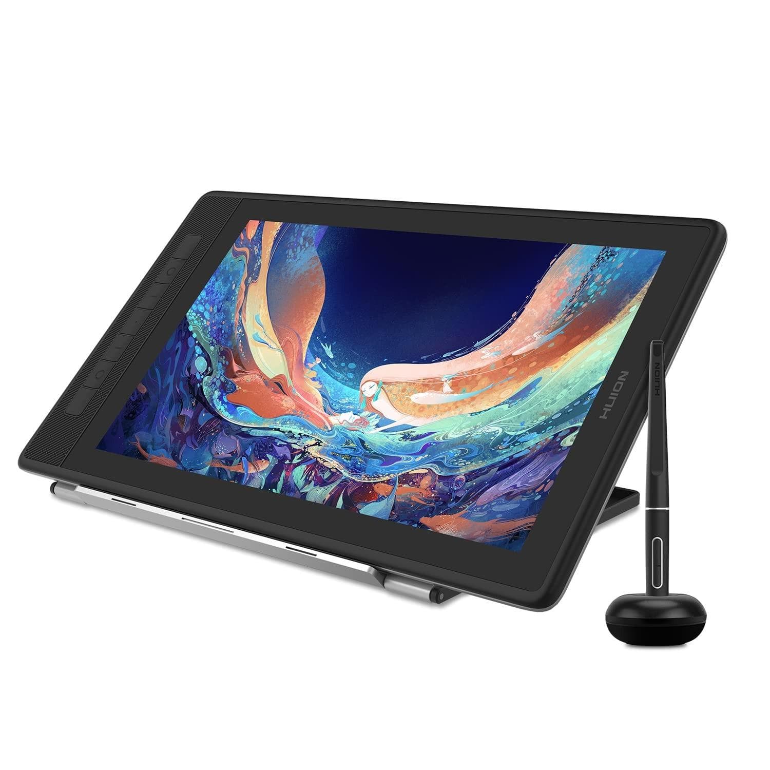 HUION KAMVAS Pro 13 (2.5K) Drawing Graphics Tablet Pen Display Full Laminated IPS 145% sRGB (QLED) Battery-Free Stylus 8192 Pen Pressure Tilt with Stand USB-C- 13.3inch - 1