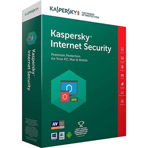 Kaspersky Internet Security 3 Users 1 Year AntiVirus Software - 1
