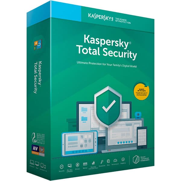 Kaspersky Total Security - 3 User, 3 Year Antivirus Software - 1