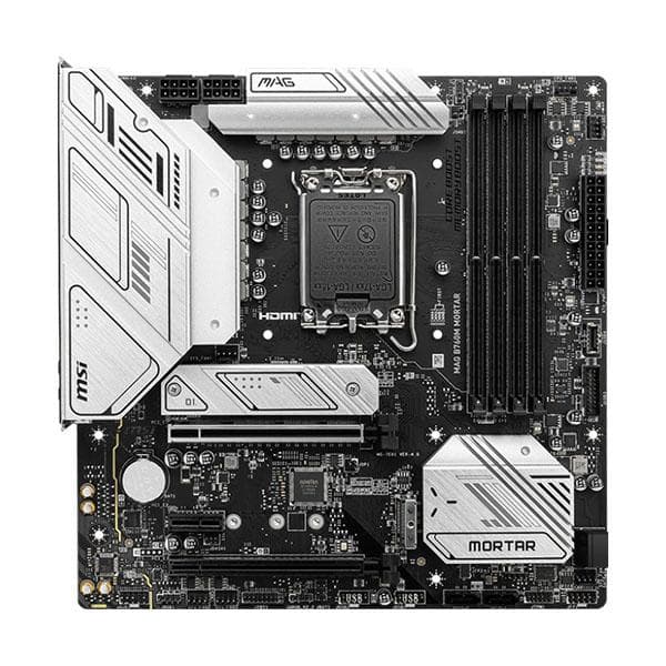 MSI Mag B760M Mortar DDR5 Intel 13th and 12th Gen LGA 1700 MATX Motherboard Supports Intel 12th , 13th & 14th Gen Processors - 5