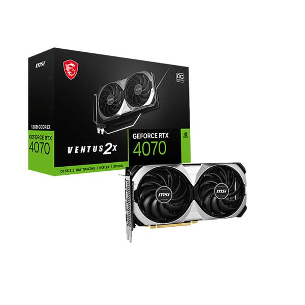 MSI Geforce RTX 4070 Ventus 2X OC 12GB GDDR6X Graphic Card - 1