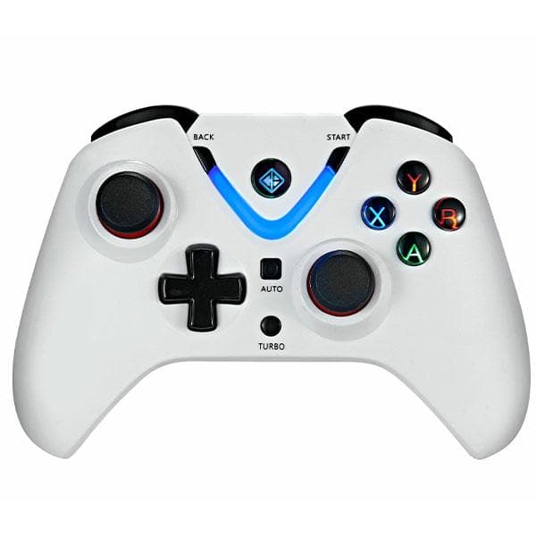 Cosmic Byte ARES Wireless Controller for PC, Magnetic Triggers, Accurate Joysticks, Dual Vibration, Backit LED Buttons, USB Extension Cable (White) - 1