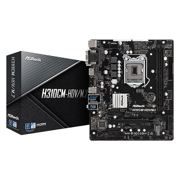 ASRock H310CM-HDV/M.2 Motherboard - 1