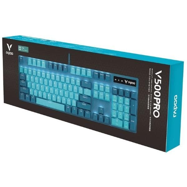 Rapoo V500 Pro Mechanical Gaming Keyboard (Cyan Blue) - 5