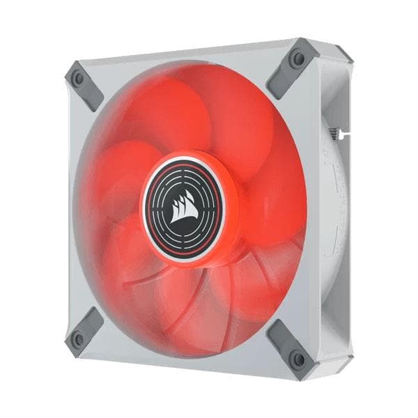 Corsair ML120 LED Elite 120mm Red LED Cabinet Fan (Single Pack - White Frame) - 3