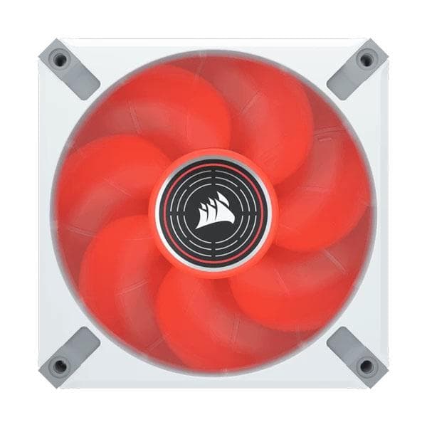 Corsair ML120 LED Elite 120mm Red LED Cabinet Fan (Single Pack - White Frame) - 1