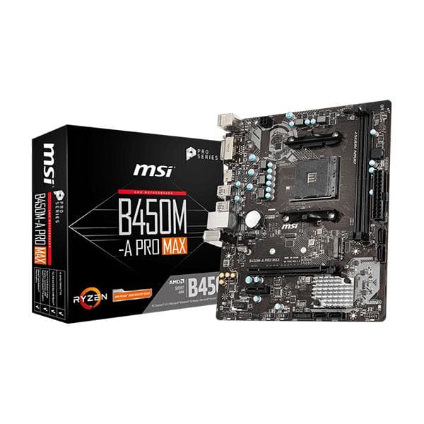 MSI B450M-A Pro Max AMD AM4 DDR4 Motherboard - 1