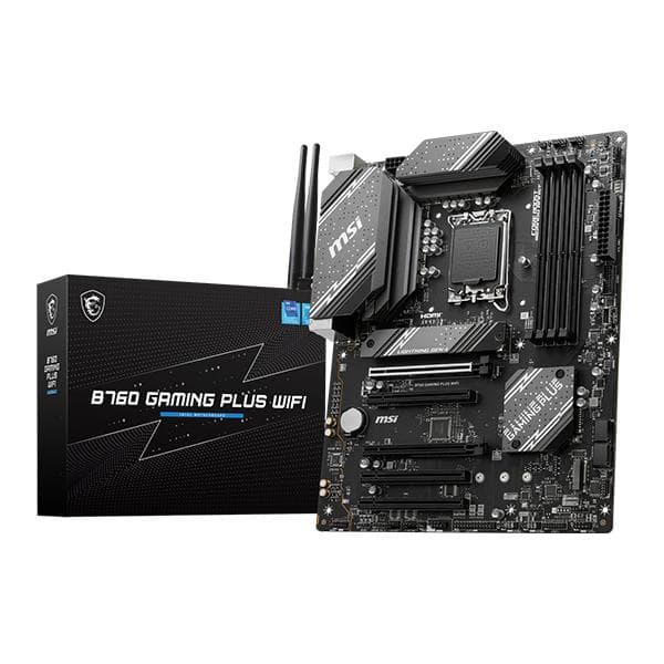 MSI B760 GAMING PLUS WIFI LGA 1700 DDR5 ATX Motherboard Supports Intel 12th , 13th & 14th Gen Processors - 1