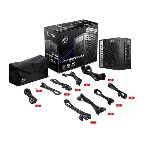 MSI MPG A850G PCIE5 850 Watt 80 Plus Gold SMPS - 3