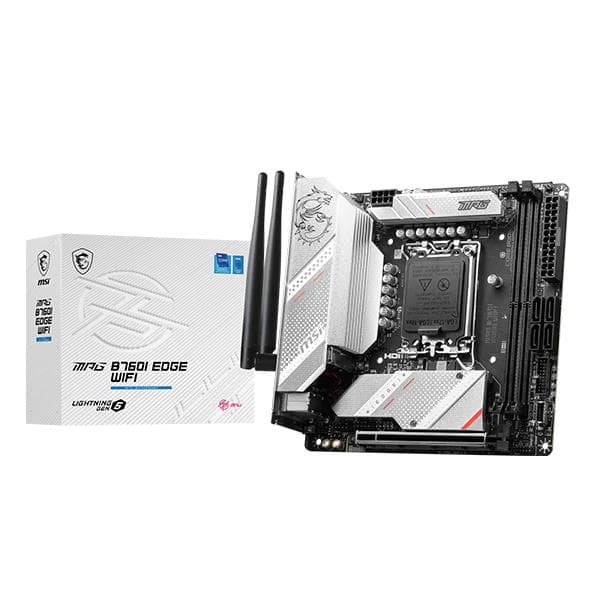 MSI MPG B760I EDGE WIFI LGA 1700 DDR5 Mini ITX Motherboard Supports Intel 12th , 13th & 14th Gen Processors - 1