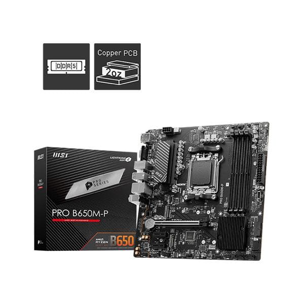 MSI PRO B650M-P DDR5 mATX Gaming Motherboard - 1
