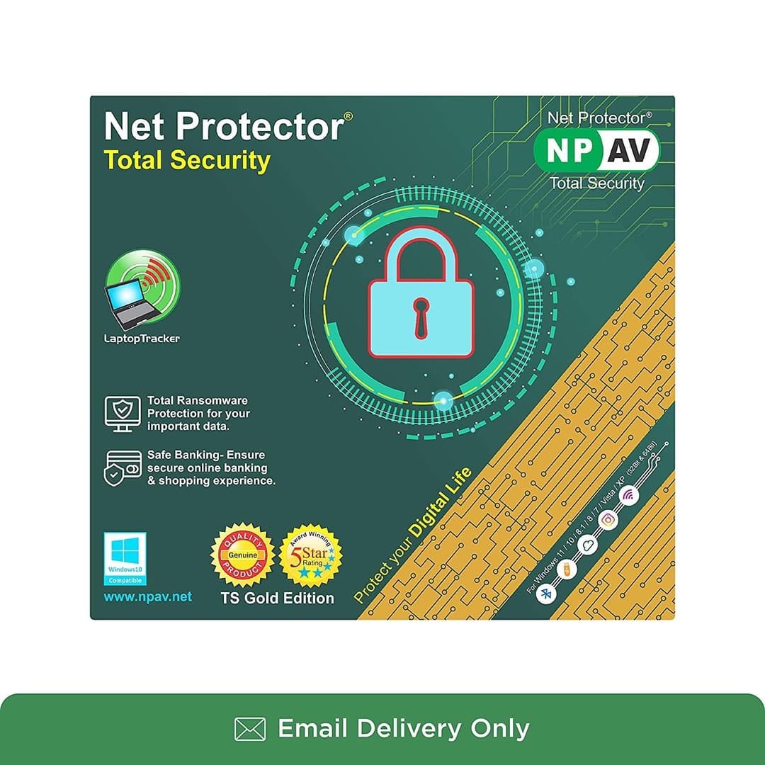 Net Protector Antivirus for PC Total Security 2025, 1 PC, 1 Year (Email Delivery in 1 Hour - No CD)