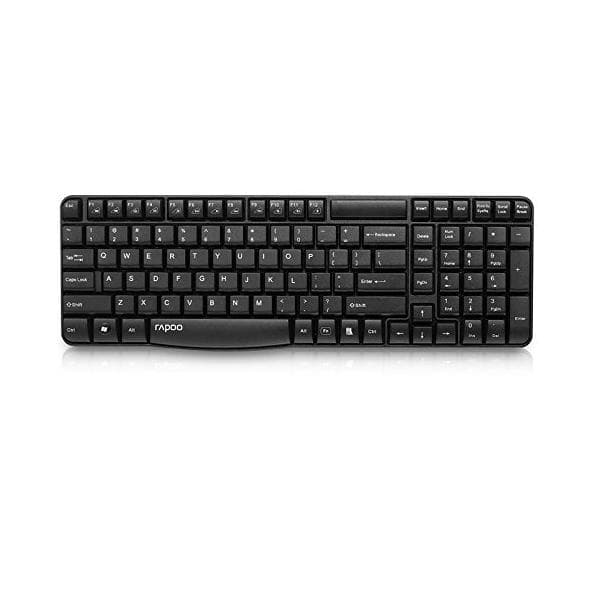 Rapoo E1050 2.4G Anti-Splash Wireless Keyboard (Black) - 1