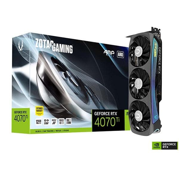 Zotac Geforce Rtx 4070 Ti Amp Airo 12gb Gddr6x Graphics Card - 1
