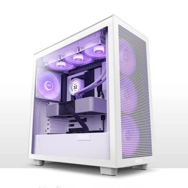 NZXT H7 Flow RGB (ATX) Mid Tower Cabinet (White) - 1