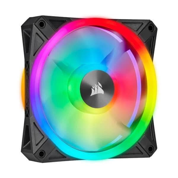 Corsair ICUE QL120 RGB 120mm PWM RGB Cabinet Fan With Lighting Node Core (Triple Pack) - 8