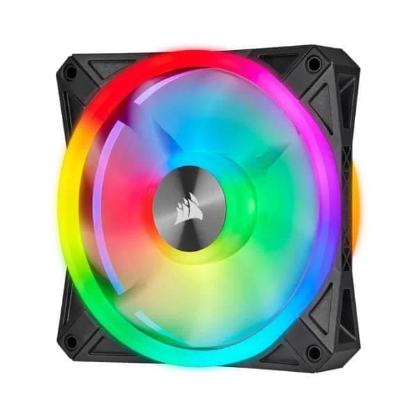 Corsair ICUE QL120 RGB 120mm PWM RGB Cabinet Fan With Lighting Node Core (Triple Pack) - 3