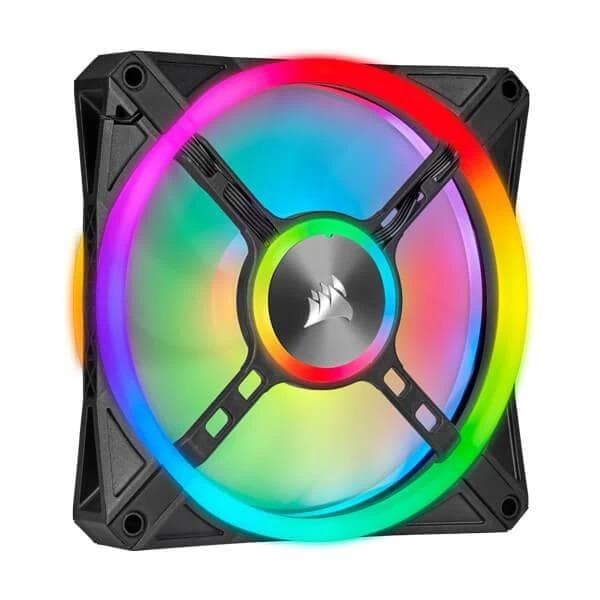 Corsair ICUE QL120 RGB 120mm PWM RGB Cabinet Fan With Lighting Node Core (Triple Pack) - 4
