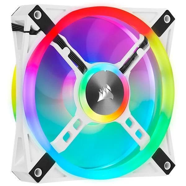 Corsair ICUE QL120 RGB 120mm PWM White RGB Cabinet Fan With Lighting Node Core (Triple Pack) - 4