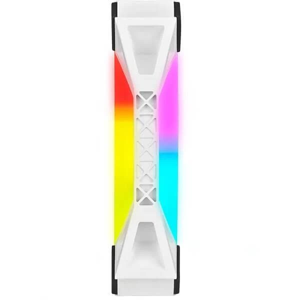 Corsair ICUE QL120 RGB 120mm PWM White RGB Cabinet Fan With Lighting Node Core (Triple Pack) - 3