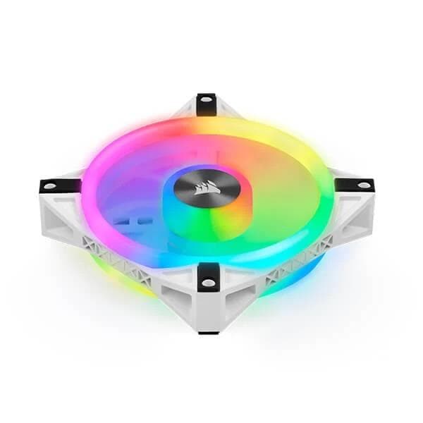 Corsair ICUE QL120 RGB 120mm PWM White RGB Cabinet Fan With Lighting Node Core (Triple Pack) - 2