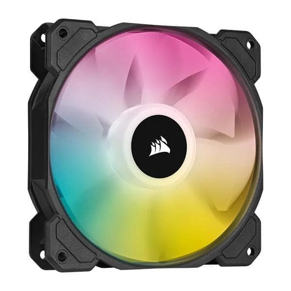 Corsair ICUE SP120 RGB Elite Black Cabinet Fan With Lighting Node Core (Triple Pack) - 6