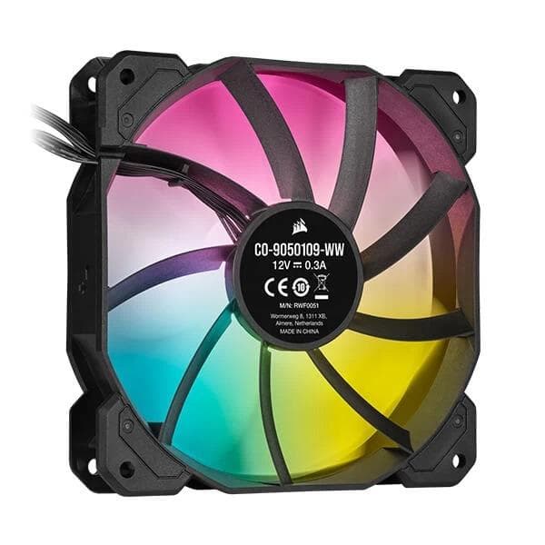 Corsair ICUE SP120 RGB Elite Black Cabinet Fan With Lighting Node Core (Triple Pack) - 4