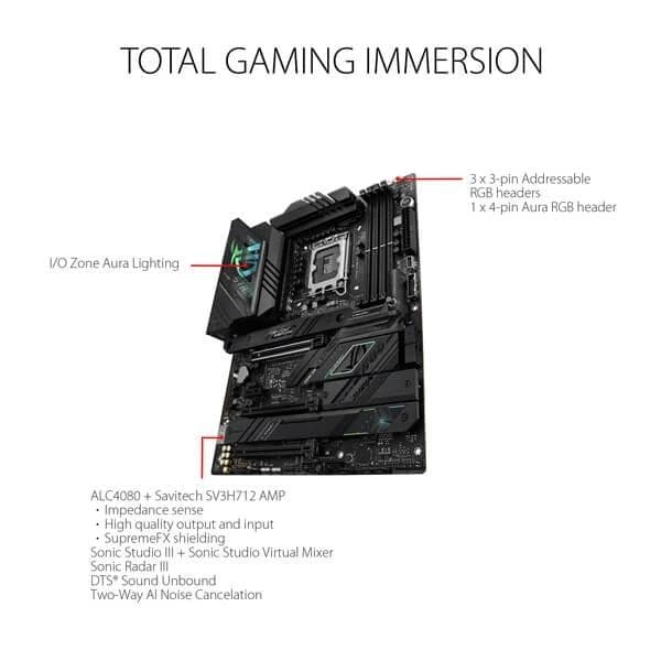 Asus ROG Strix Z790-E Gaming WIFI DDR5 LGA 1700 Intel Motherboard Supports Intel 12th, 13th & 14th Gen Processors - 3