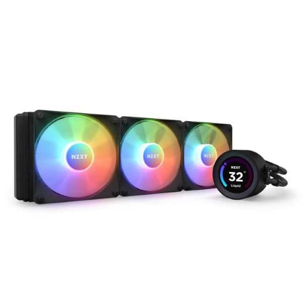 NZXT Kraken Elite 360mm RGB AIO Liquid CPU Cooler Black - 6