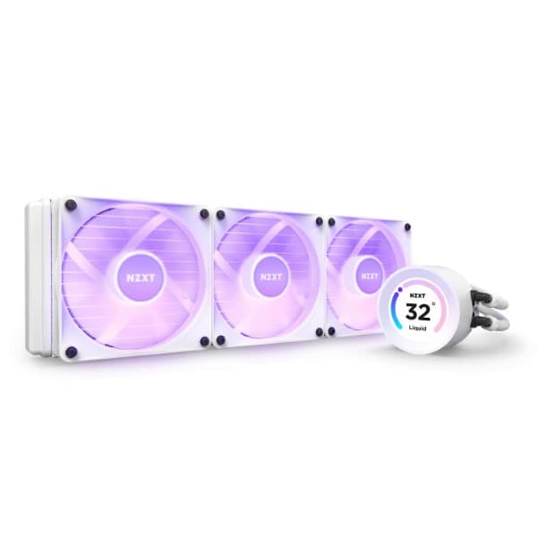 NZXT Kraken Elite 360mm RGB AIO Liquid CPU Cooler White - 5