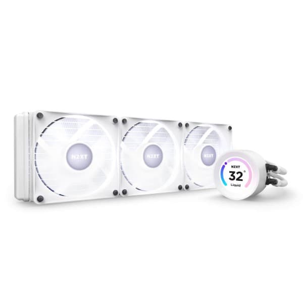 NZXT Kraken Elite 360mm RGB AIO Liquid CPU Cooler White - 4