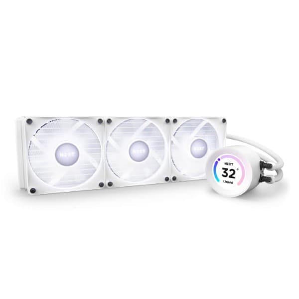 NZXT Kraken Elite 360mm RGB AIO Liquid CPU Cooler White - 8