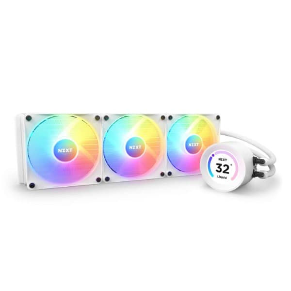 NZXT Kraken Elite 360mm RGB AIO Liquid CPU Cooler White - 7
