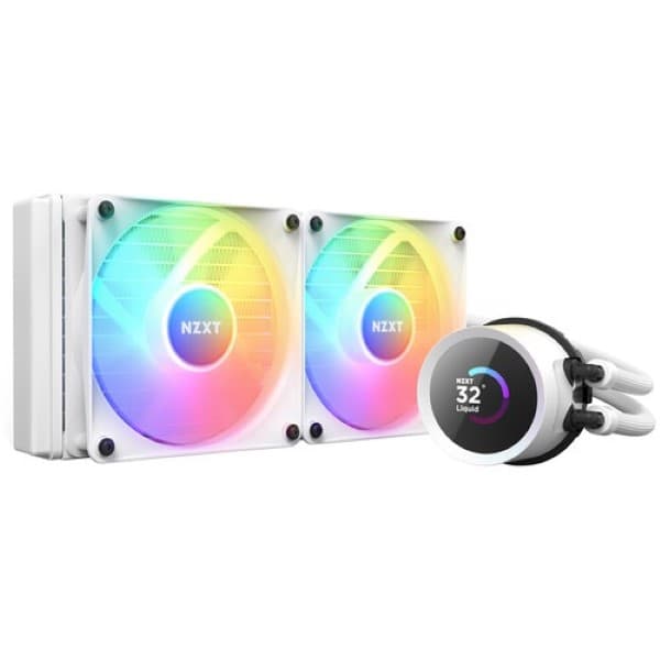 NZXT Kraken 240 RGB 240mm AIO Liquid Cpu Cooler - White - 8