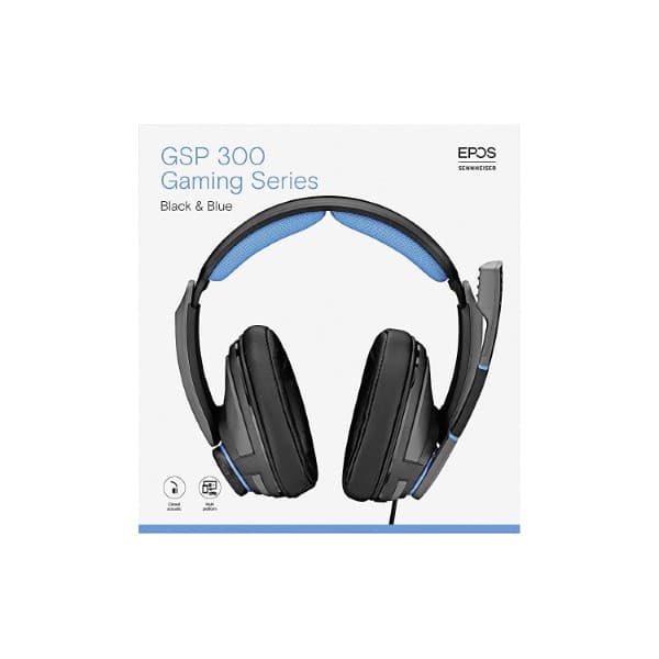 Sennheiser GSP 300 Wired Over Ear Headphones with Mic (Blue/Black) - 2