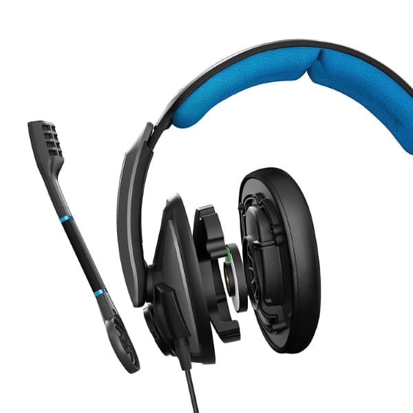 Sennheiser GSP 300 Wired Over Ear Headphones with Mic (Blue/Black) - 5