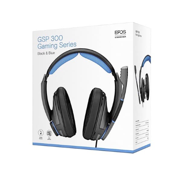 Sennheiser GSP 300 Wired Over Ear Headphones with Mic (Blue/Black) - 4